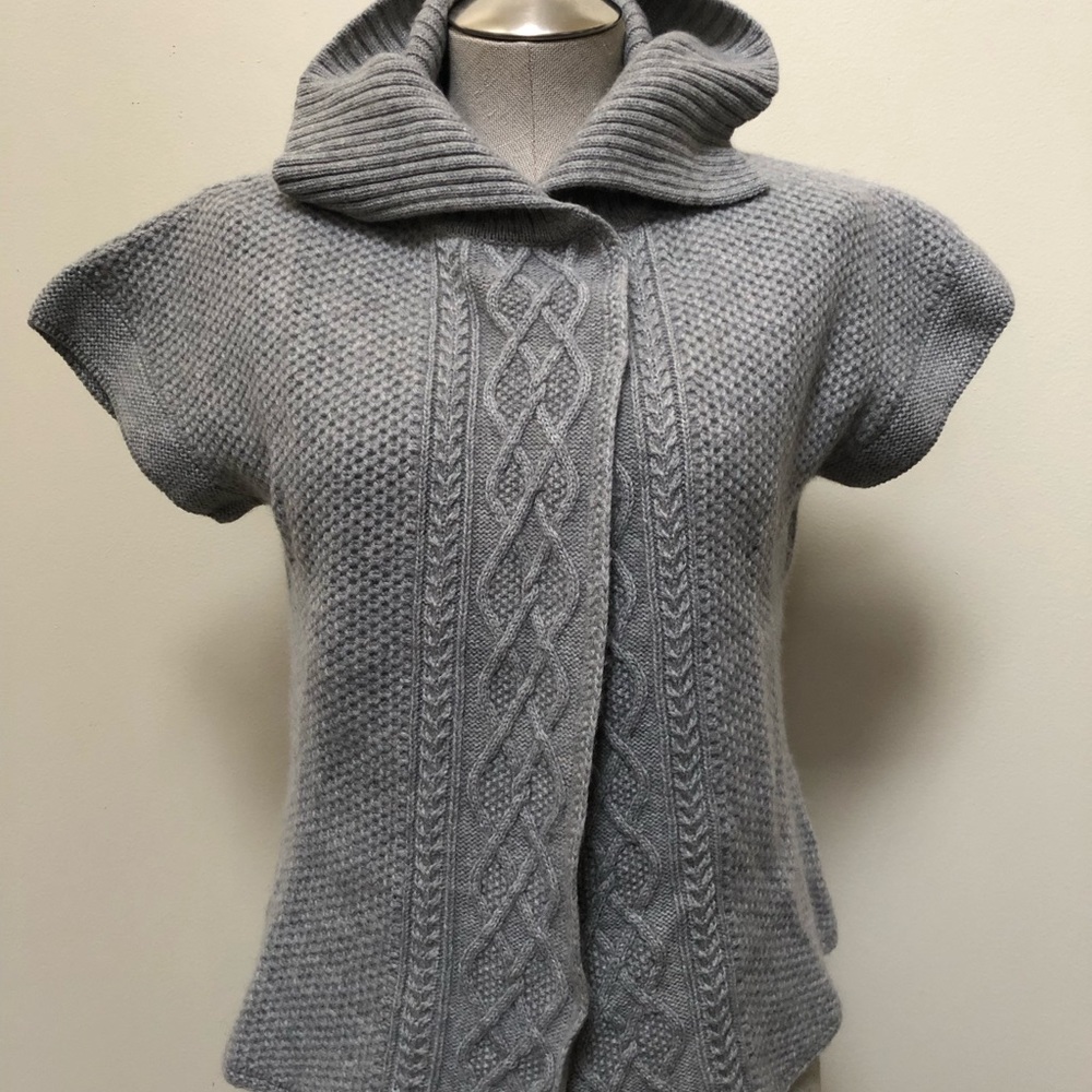 Charter club 100% 2ply cashmere cap sleeve wrap